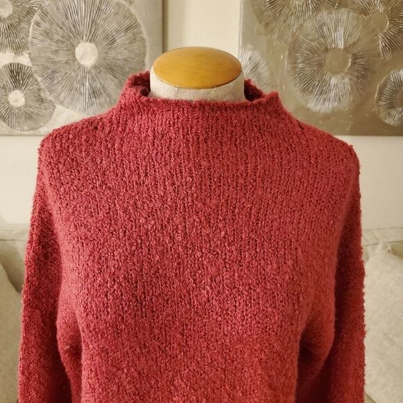 BP. Funnel Neck Bouclé Sweater - Picture 3 of 11
